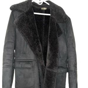 Zara men’s shearling coat